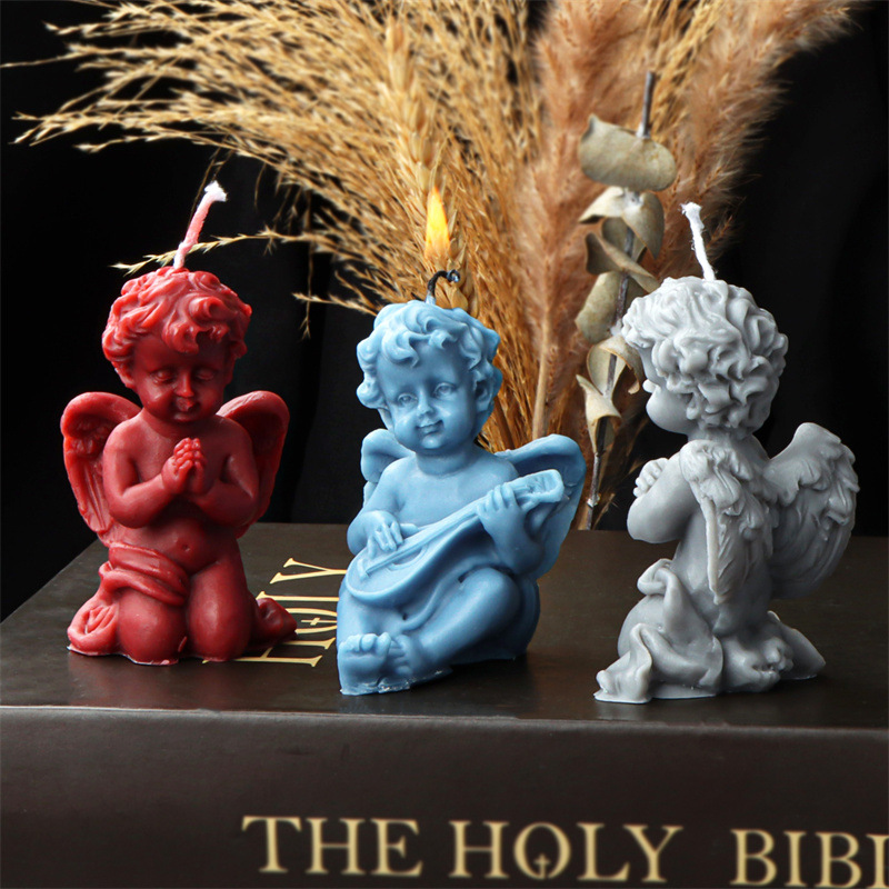 Candle Fragrance Supplies - 3D Silicone Candle Mold Praying Kneeling