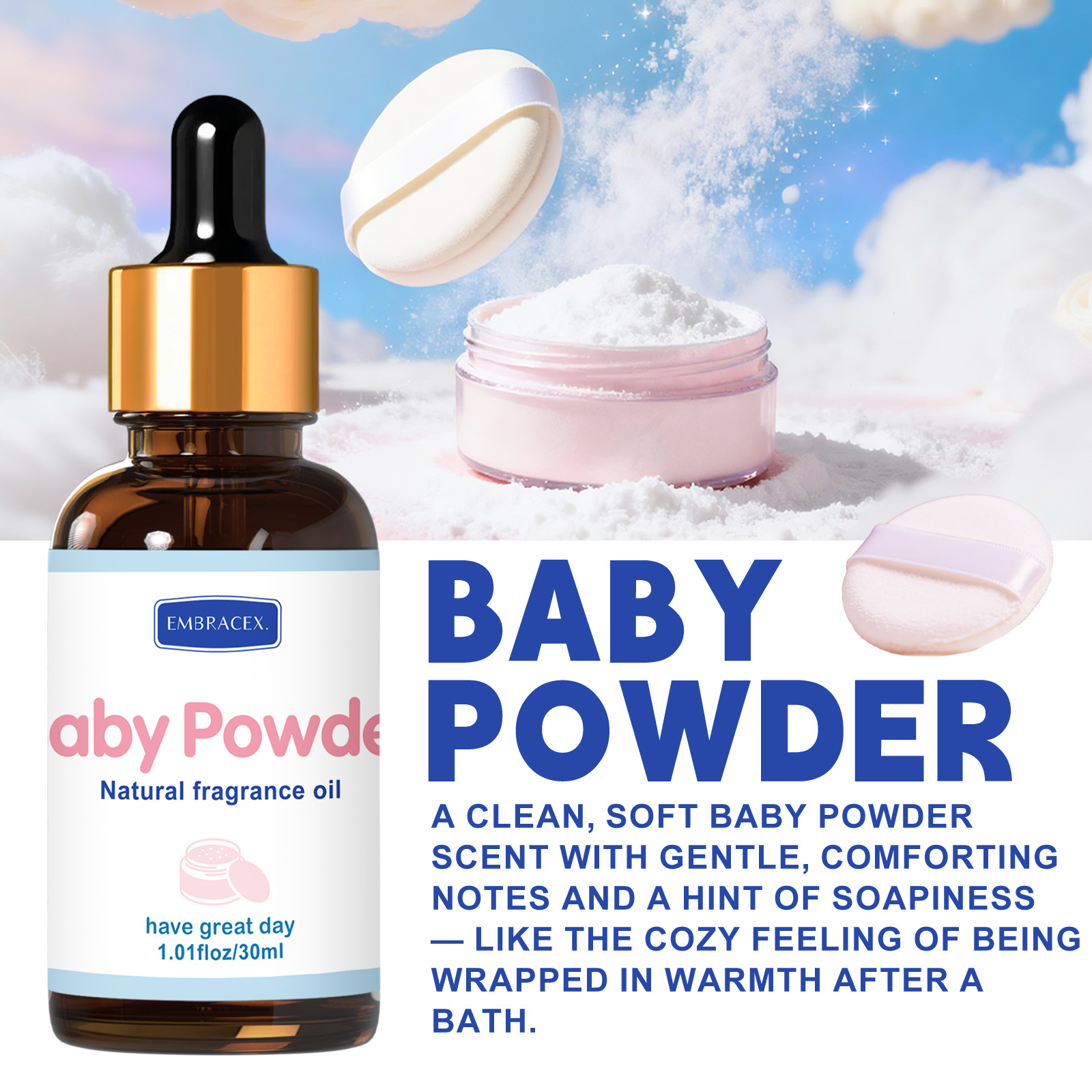 30ml Baby Powder Essential Oil - огляд і ціна Candle Fragrance Supplies