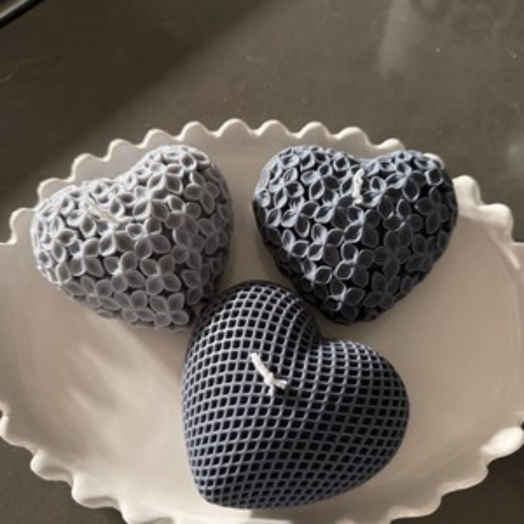 2PCS Love Candle Mold 3D Flowe - огляд і ціна Candle Fragrance Supplies
