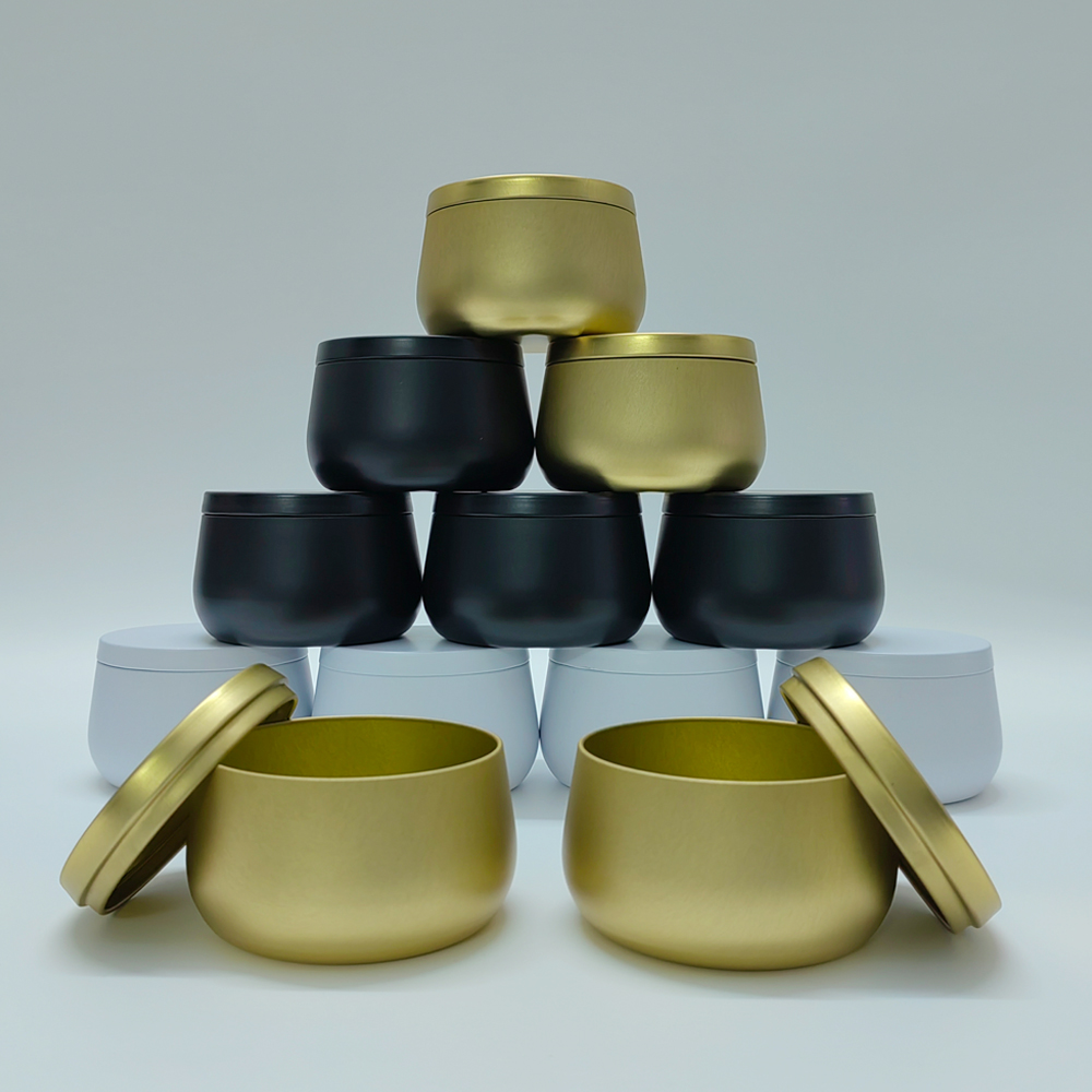 12pcs 8oz White Black Gold Met - огляд і ціна Black Tin Candle