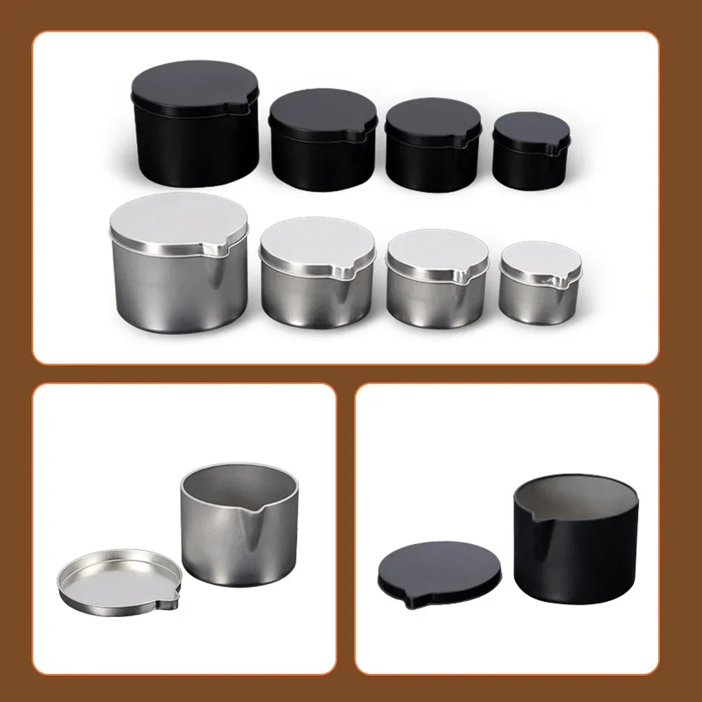 12PCS Silver Black Metal Tins  - огляд і ціна Black Tin Candle